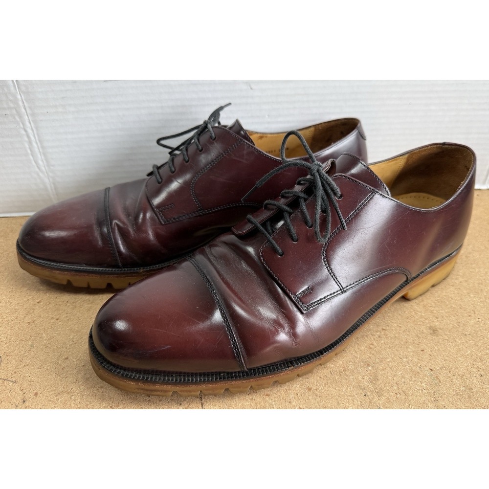 COLE HAAN City Caldwell 08331 Men's Burgundy Dress Oxford Derby Shoes 12D